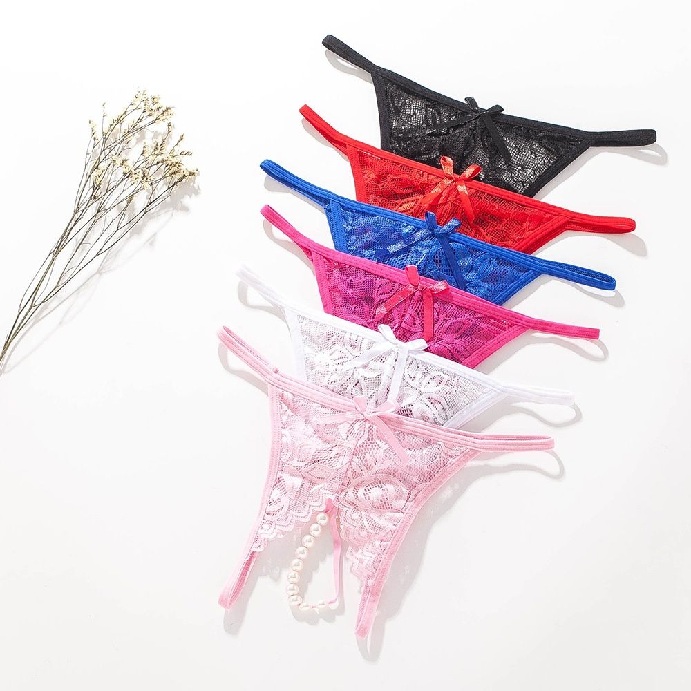 Nylon Women's Hot Pearl Massage Sexy Underwear