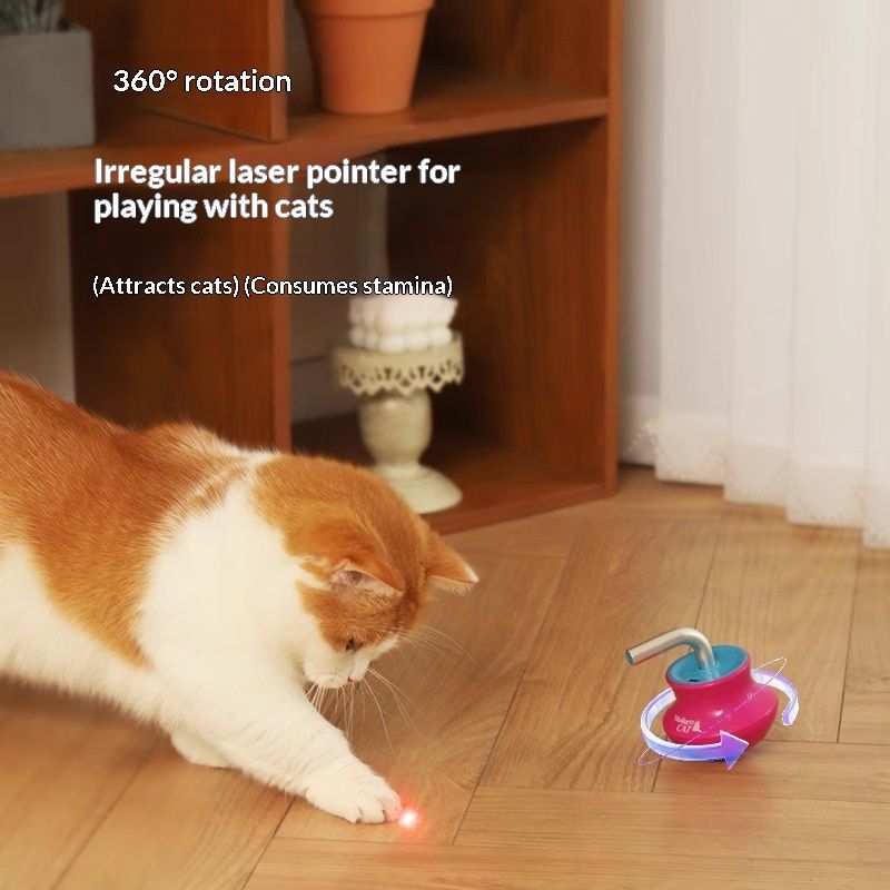 Electric Tumbler Cat-Teasing Laser Pointer Pet Toy