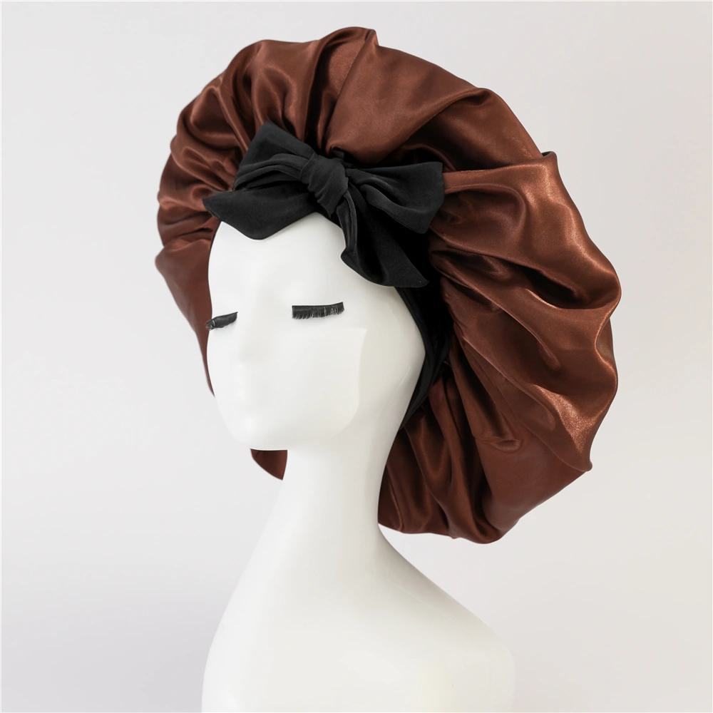 Artificial Silk Beauty Hair Care Wide-brimmed Hat Headscarf Nightcap