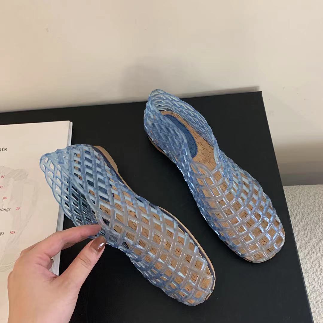 Korean-style Comfortable Versatile Hollow-out Round-toe Flats