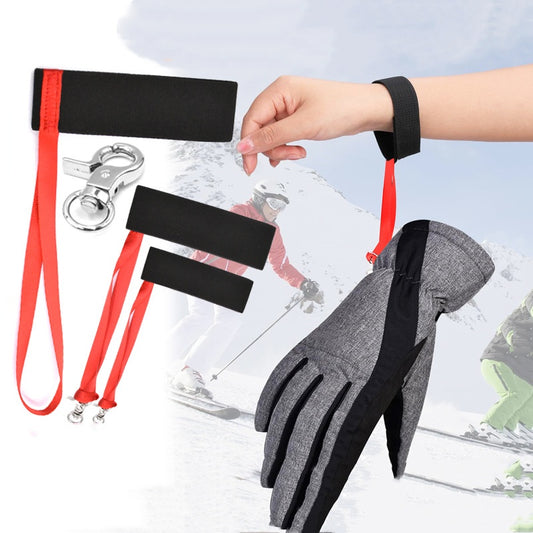 Outdoor Sports Ski Gloves With An Anti-loss Lanyard