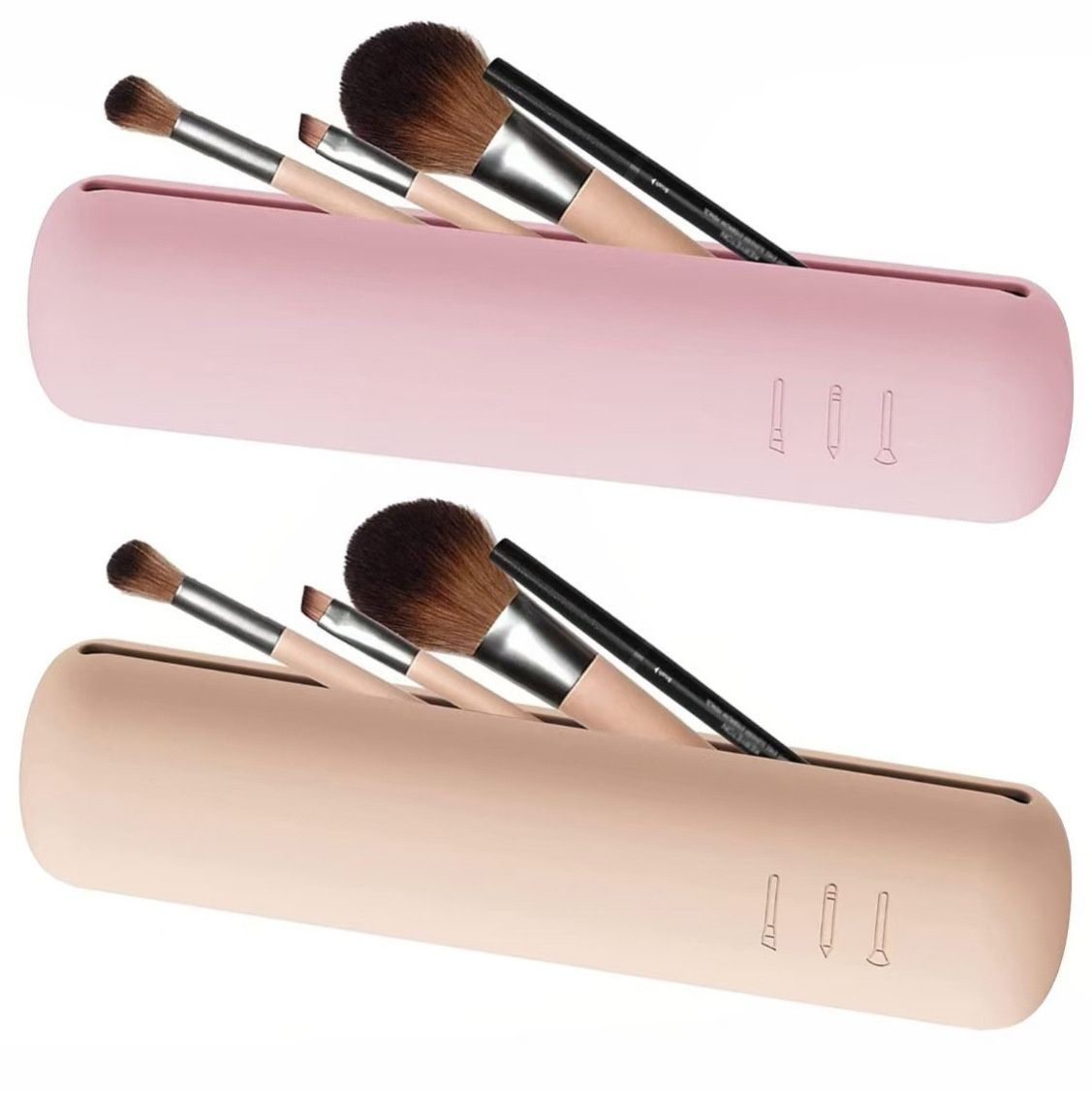 Silicone Makeup Brush Multifunctional Travel Zipper Storage Bag