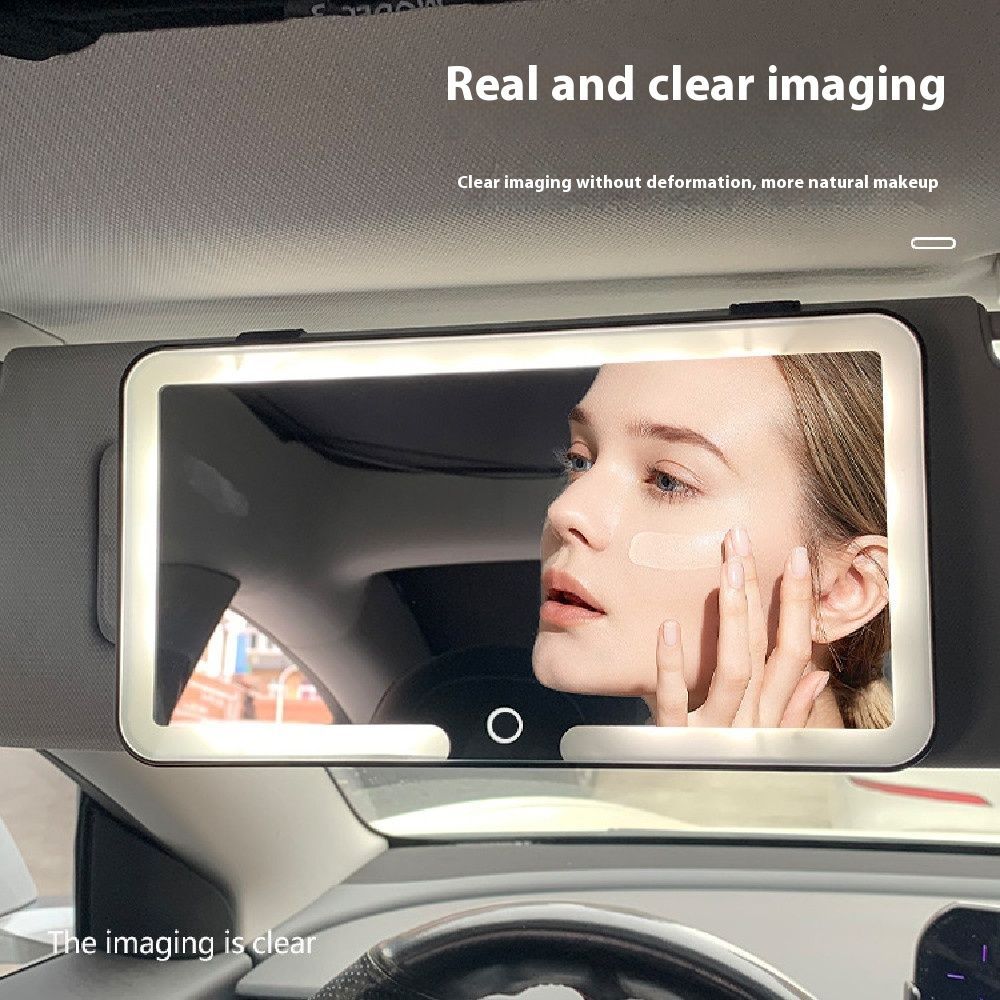 Automotive Sun Louver Makeup Mirror LED Light Cosmetic Mirror