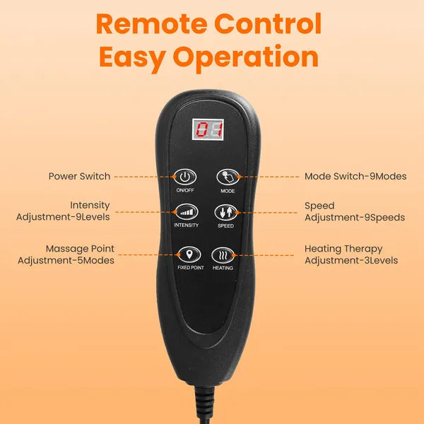 Full Body Electric Massage Mat With Heat Vibration Massage Pad Cushion Back Massage Mattress Chair Pad With Neck Massage Pillow With 10 Vibration Motors Timer