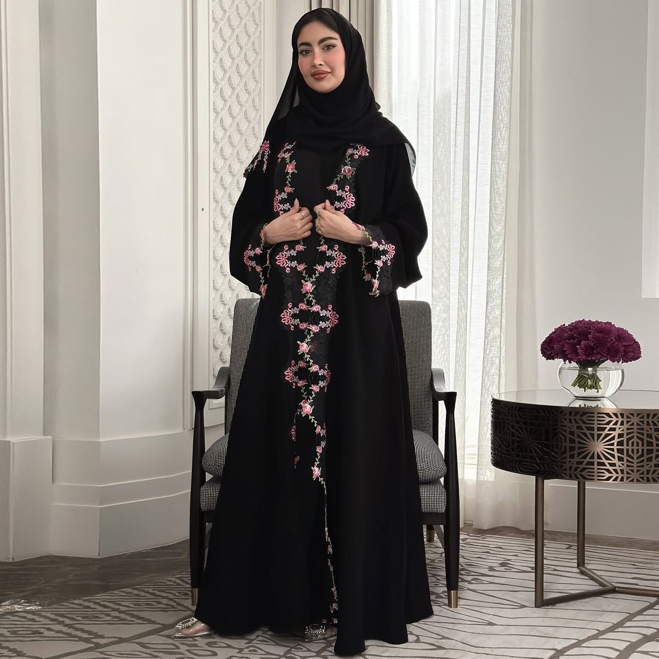 Embroidered Lace-Patchwork Cardigan Fashion Womens Wear