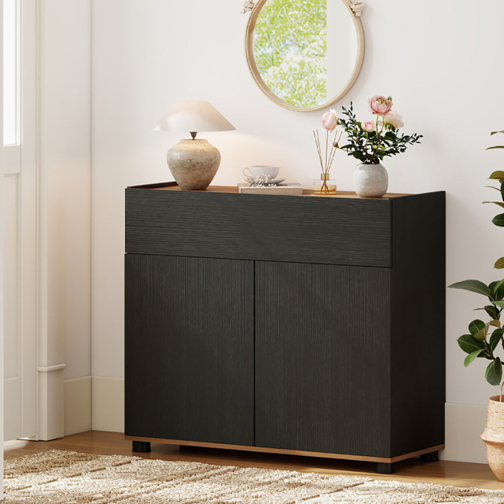 Sideboard Buffet Cabinet With Storage Wooden Kitchen Storage Cabinet  With 2 Anti-toppling Devices For Kitchen, Dining Room And Living Room