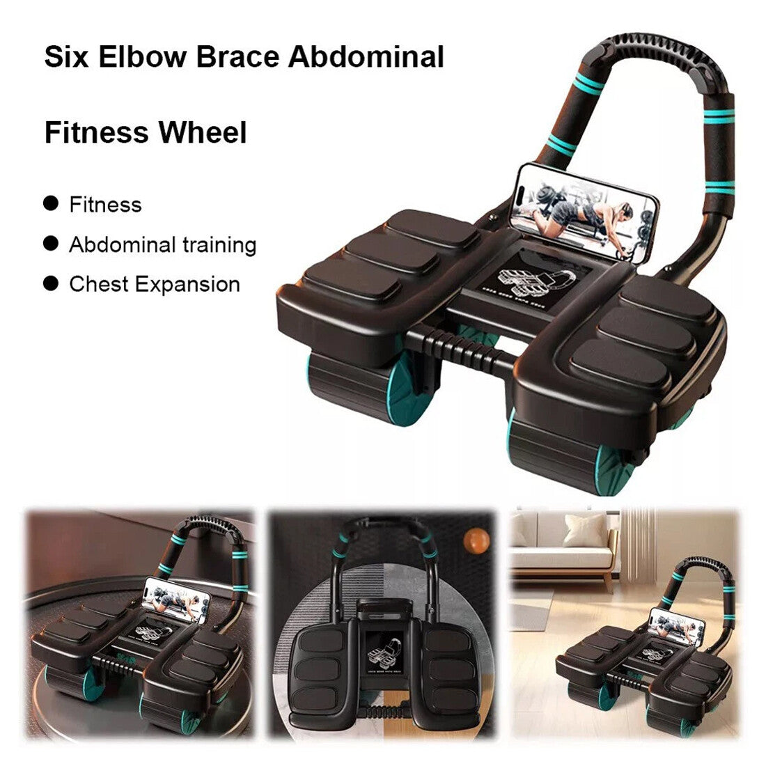 Healthy Belly Wheel Wheel Abdominal Fitness Wheel W  6 Elbow Support Ab Roller