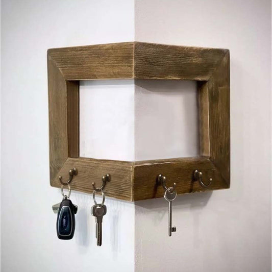 Wooden Key Hook Rack For Home Wall Corners