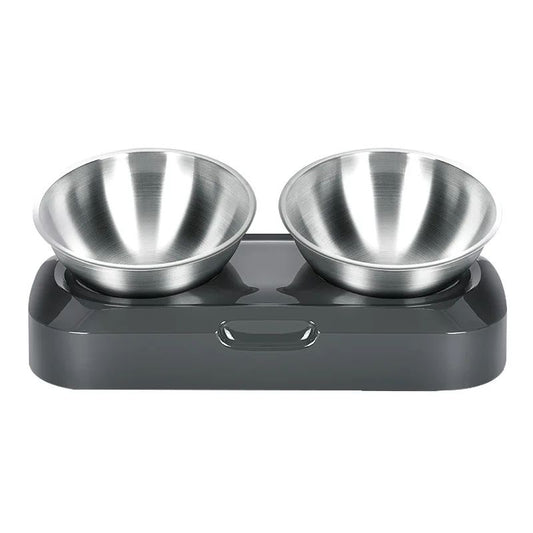 Easy To Clean Stainless Steel Cat Bowl Dog Food And Water Bowls With Stand Metal Cats Dogs Double Single Pet Feeding Feeder Bowl