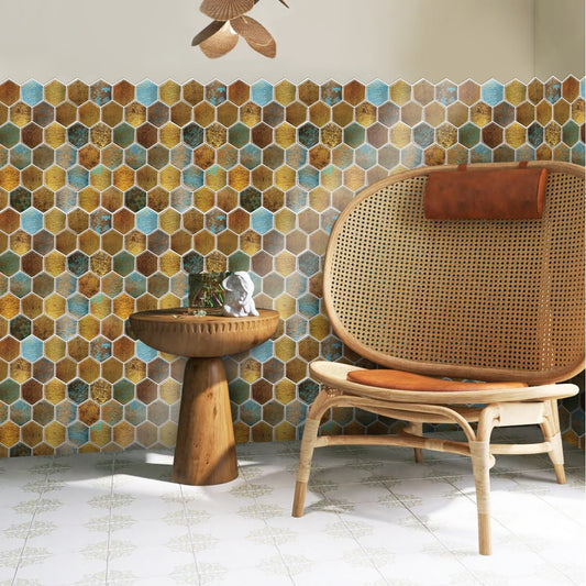 3D Hexagonal Blister Beauty Decoration Wall Sticker