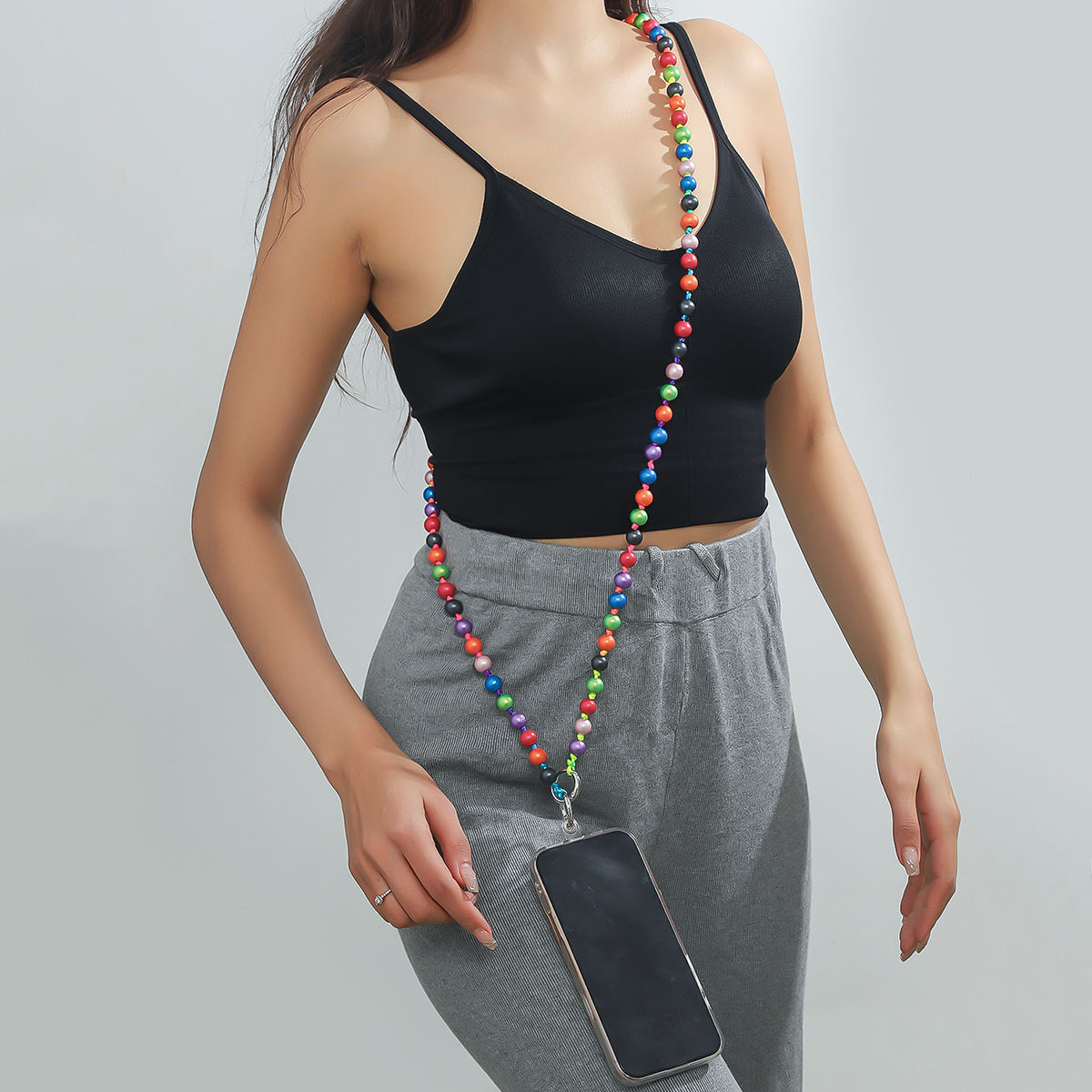 Wild Color Beaded Mobile Phone Strap