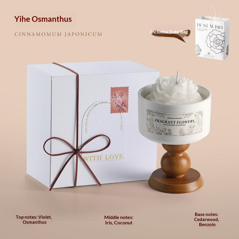 Camellia Scented Candle Gift Set Ornament Birthday Gift