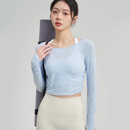 Yoga Clothing Top Female T-shirt Blouse