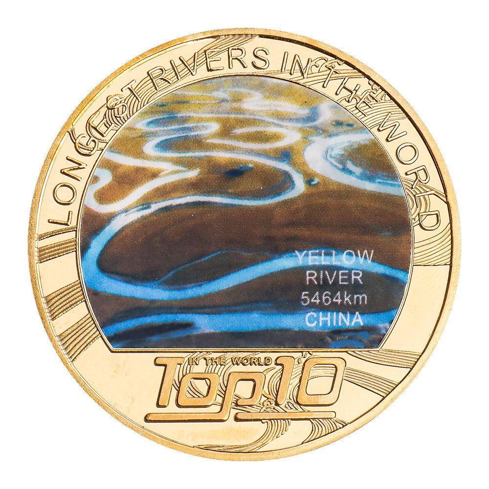 Top Ten Rivers Coin Badge Gift Commemorative Medal