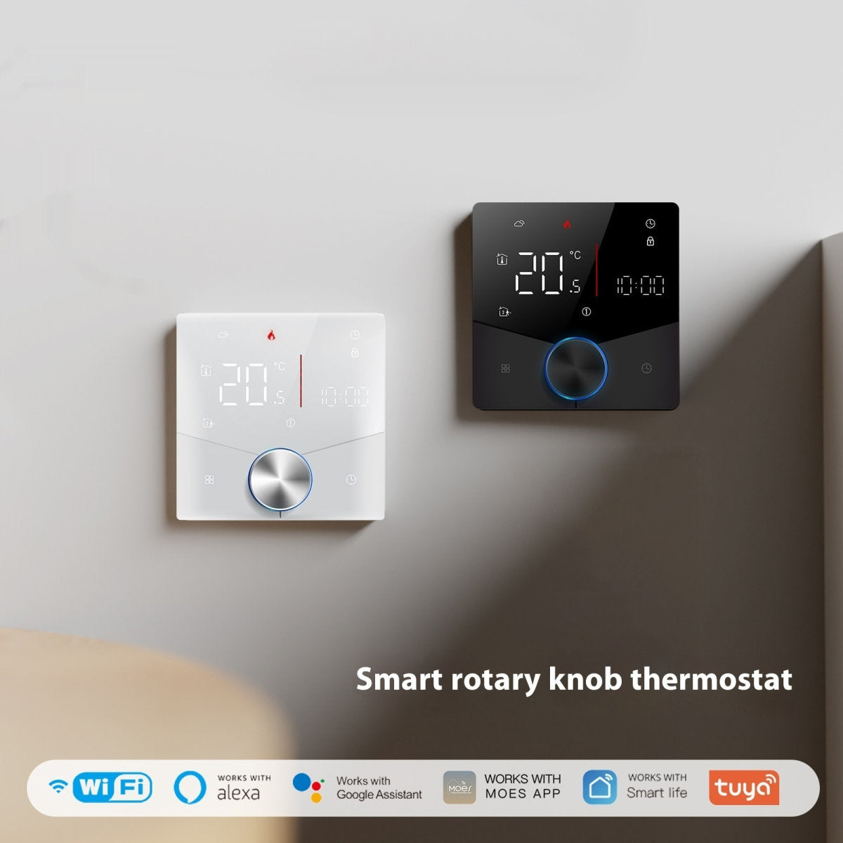 Smart Home Knob Floor Heating Temperature Controller App Remote Control Timing Energy Saving