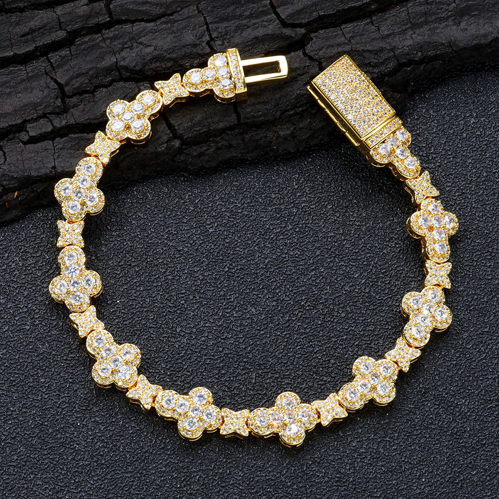 10mm Cross XINGX Hip Hop Ear Accessories Accessories Bracelet