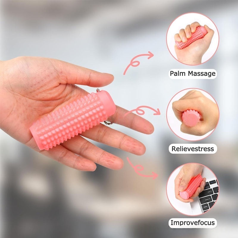 Portable Fingertip Decompression Massage Key Chain Buckle