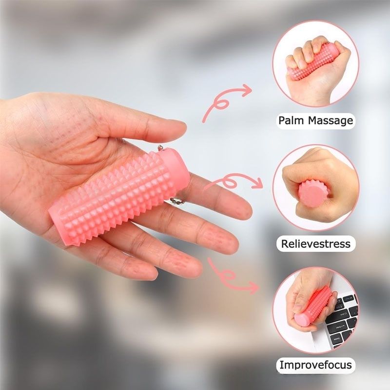 Portable Fingertip Decompression Massage Key Chain Buckle