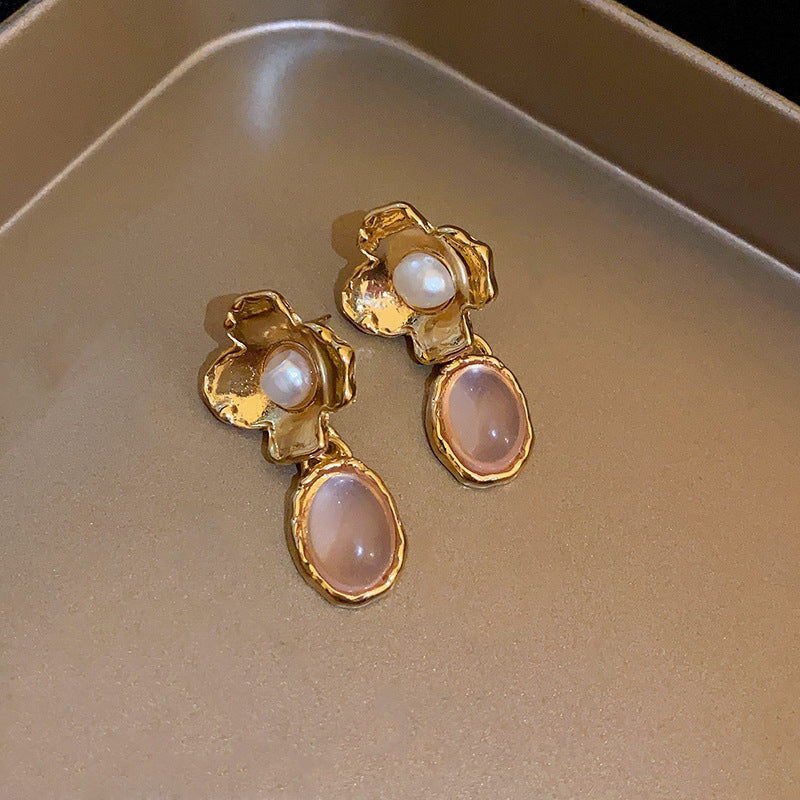 Vintage Niche Premium Earrings For Women Medieval Style Studs Retro Elegant Jewelry