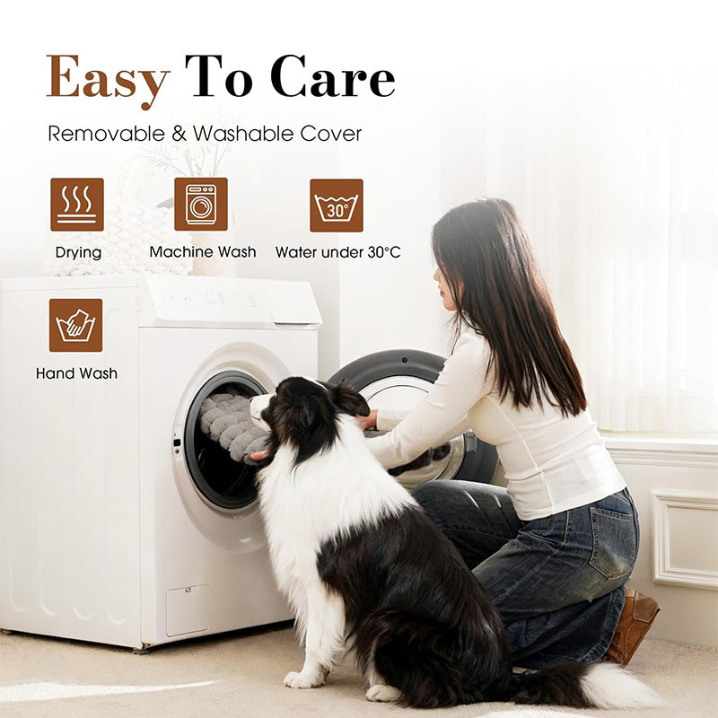 Cross-border Product Four-Season Pet Rabbit-Hair Mat Detachable And Washable Dog Bed Non-Slip Easy-to-Clean Warm Pet Mat
