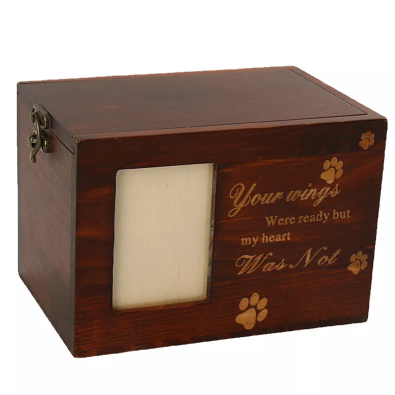 Pet Cremation Urn Ash Urns For Dogs Casket Wooden Box Commemorate Memory Box