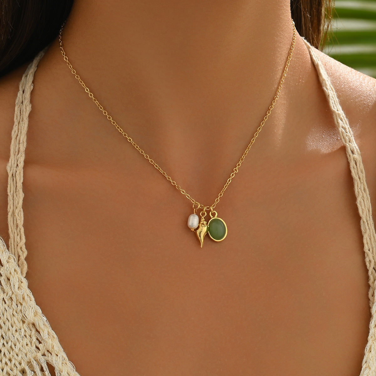 2026 New Cross-border European American Ocean Style Women Necklace, Niche Long Clavicle Chain With Inlaid Cubic Zirconia Geometric Design, Versatile Daily Neck Accessories