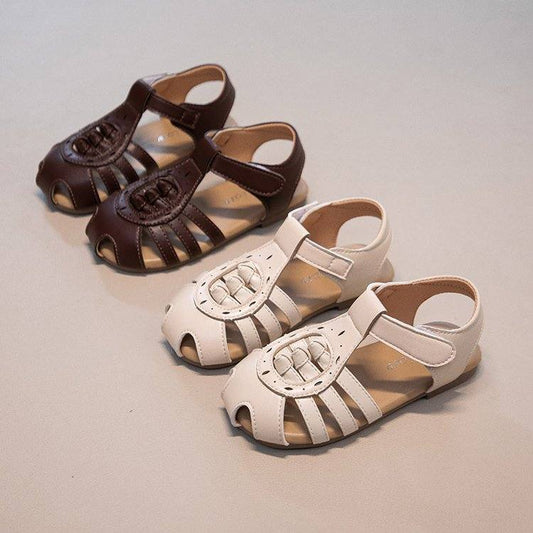 Ins Baotou Woven Roman Sandals Summer New Korean Version Girls Hollow Princess Shoes Beach With Skirt