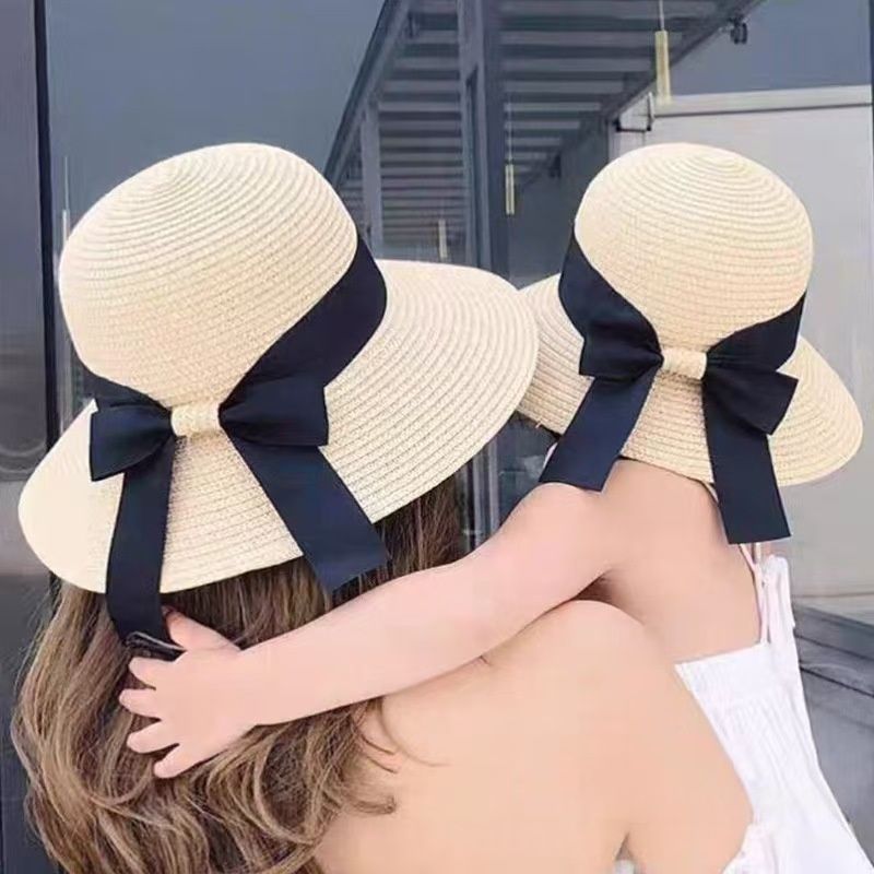 Korean Style Bow Outdoor Sun Protection Foldable Sun Hat