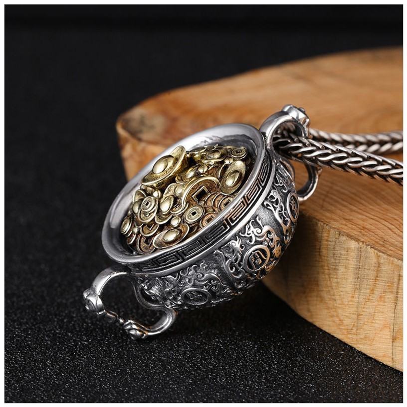 Men's Necklace Personality Fashion Thai Silver Retro Cornucopia Female Pendant Accessories