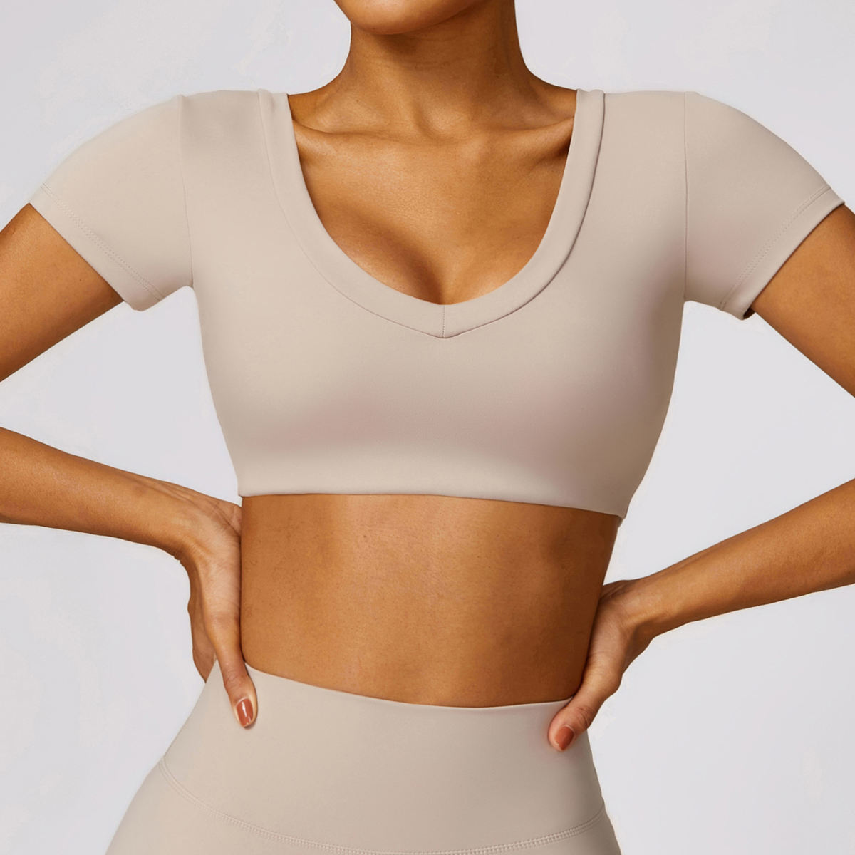 High Strength Skinny Yoga Clothes Outdoor Casual Running Quick-drying Fitness Short Sleeve