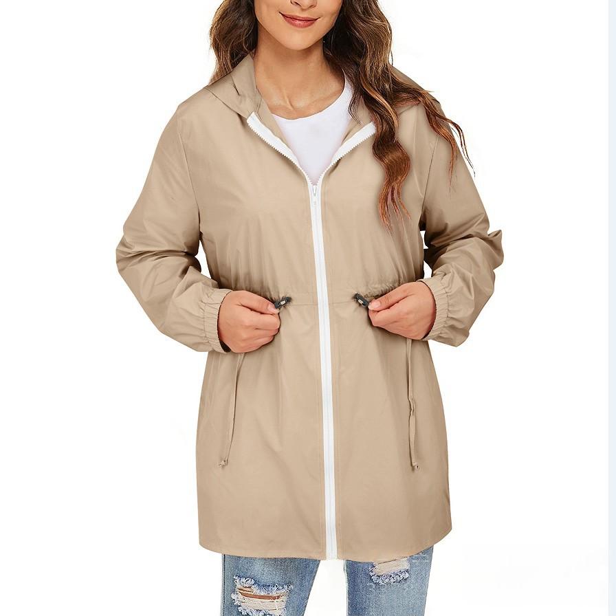 Womens Outdoor Waterproof Jacket Windbreaker