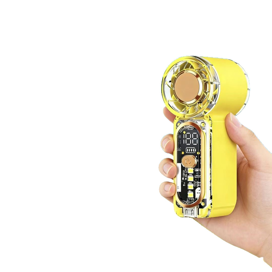 Mini Handheld Fan With USB Charging And Built-in Light