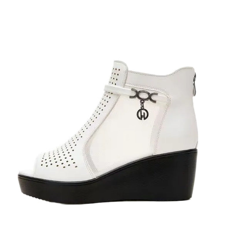 Summer New Breathable Mid Heel Sandals