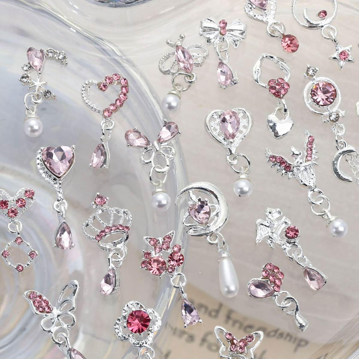 Loving-Heart Cross Nail Art Accessories