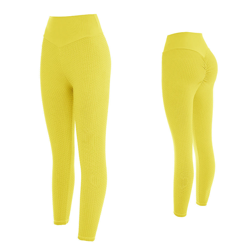 Women's Fashion Simple Solid Color High-waisted Yoga Pants