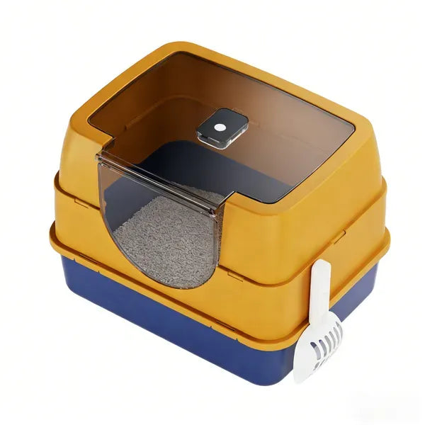 Galaxy Enclosed Pink Cat Litter Box, Sealed To Prevent Odors And Sanding, Stable And Durable, Suitable For Pet Families Worldwide