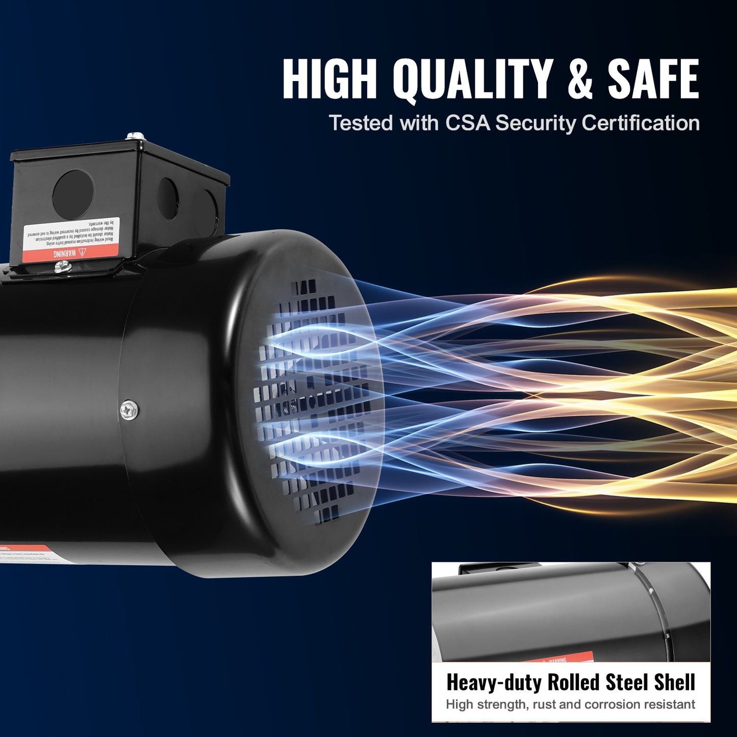 2HP Electric Motor 3450 Rpm, AC 230V/460V, 56C Frame, Air Compressor Motor 3-Phase, 5/8' Keyed Shaft, CW/CCW Rotation For Agricultural Machinery And General Equipment