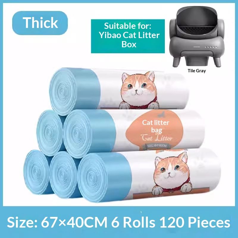 Smart Cat Litter Box Thickened Trash Bags With Drawstring