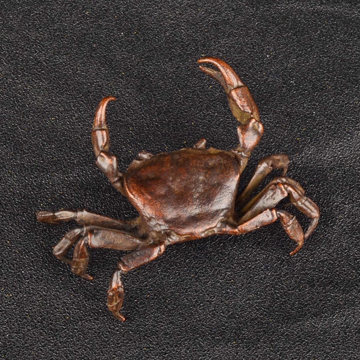 Japanese-style Handmade Distressed Crab Solid Copper Tea Pet Ornament