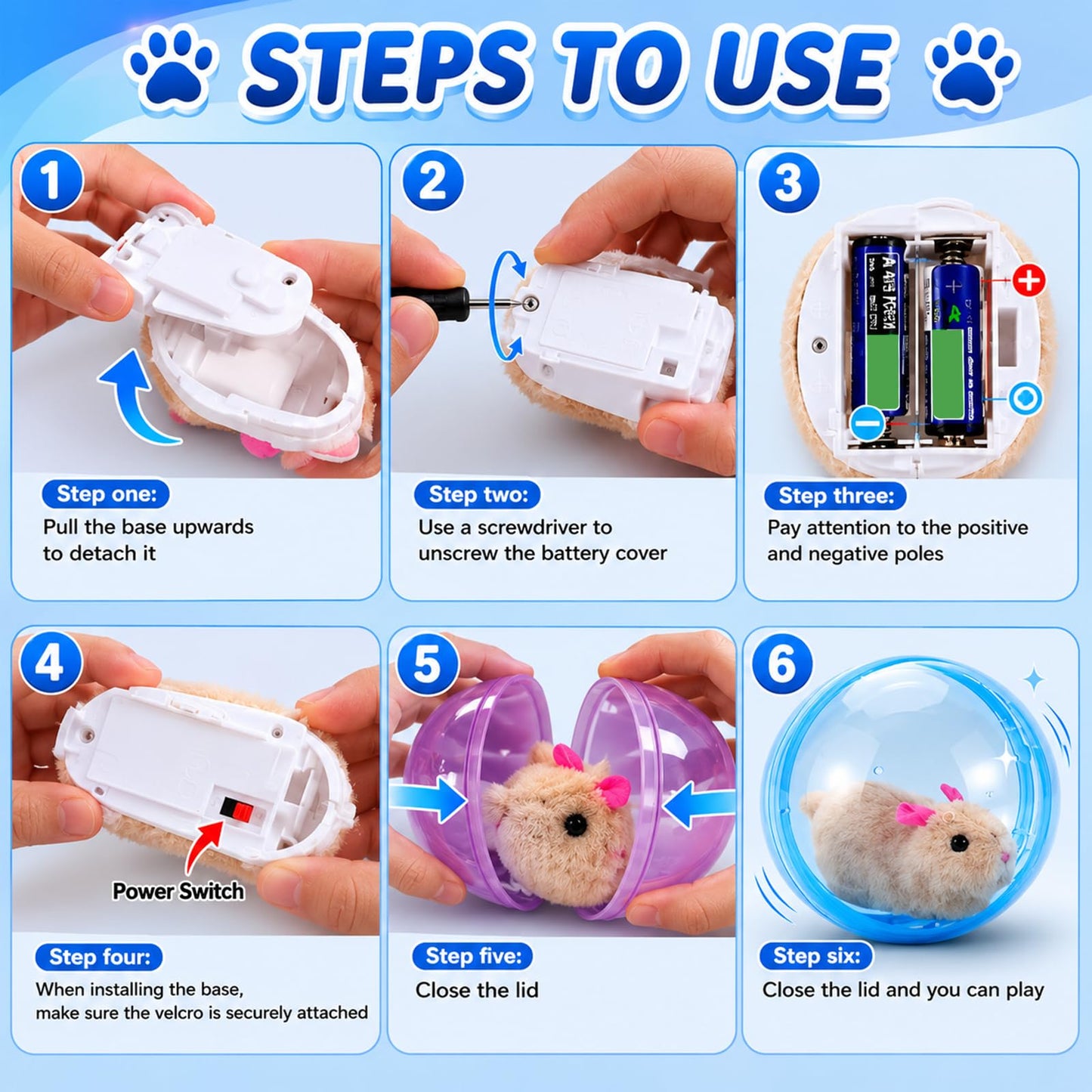 2026 New Self-Rolling Interactive Cat Ball Realistic Animal Automatic Moving Rolling Cat Ball  Rolling Spin Moving Cat Ball Indoor Interactive Pet Ball For Cats Dogs Chasing