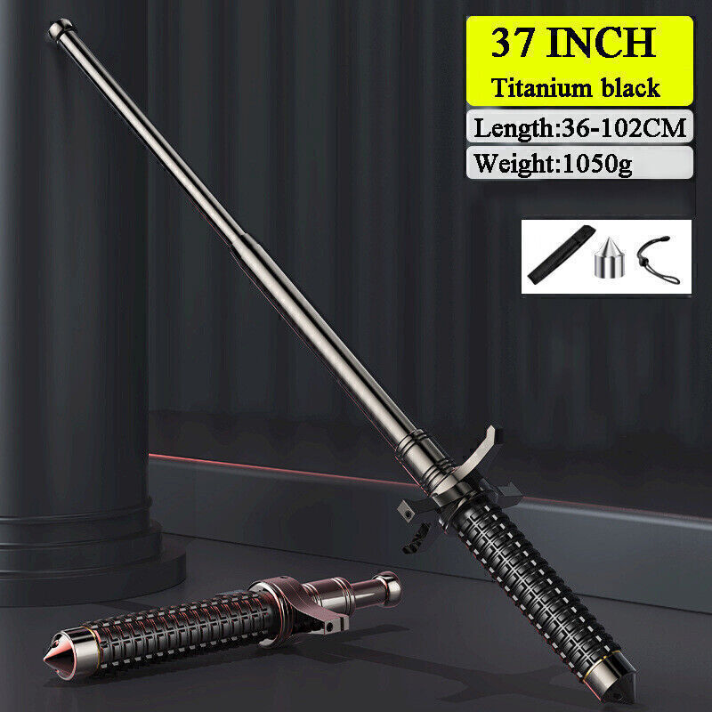 Outdoor Tactical Trekking Poles Retractable Camping Hiking Survival Stick Tools