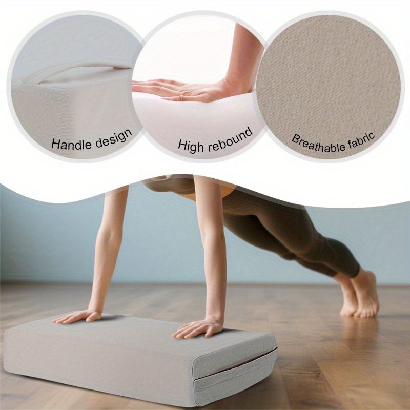 High-resilience Multi-functional Yoga Pillow With A Handle Made From Breathable Fabric