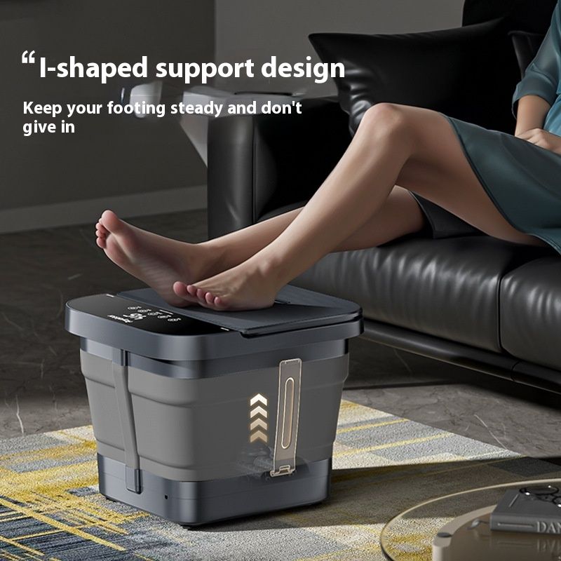 Folding Feet-washing Basin Electric Massage Portable Foot Bath Barrel