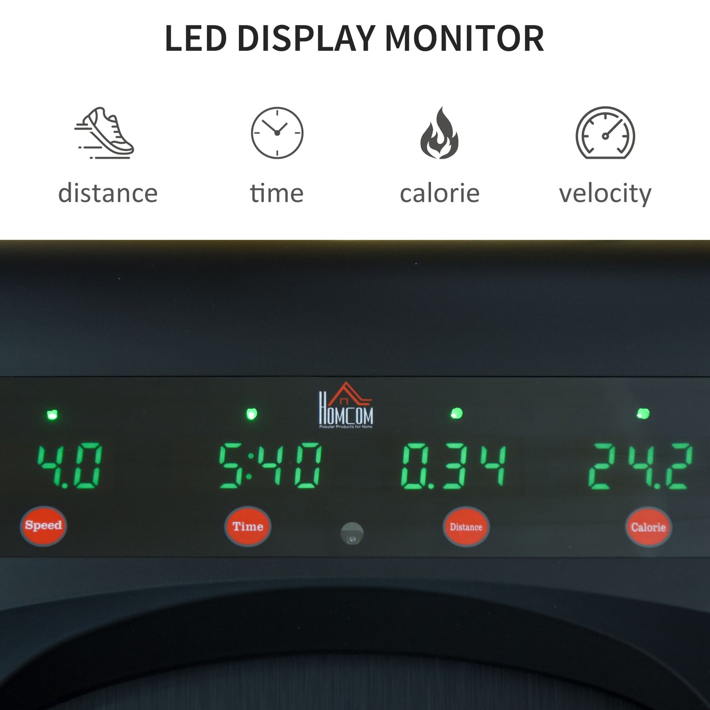 Foldable Walking Machine Treadmill 1-6km/h With LED Display & Remote Control Exercise Fitness For Home Office