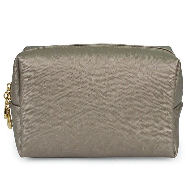 PU Leather Octagonal Square Makeup Storage Bag Simple Design
