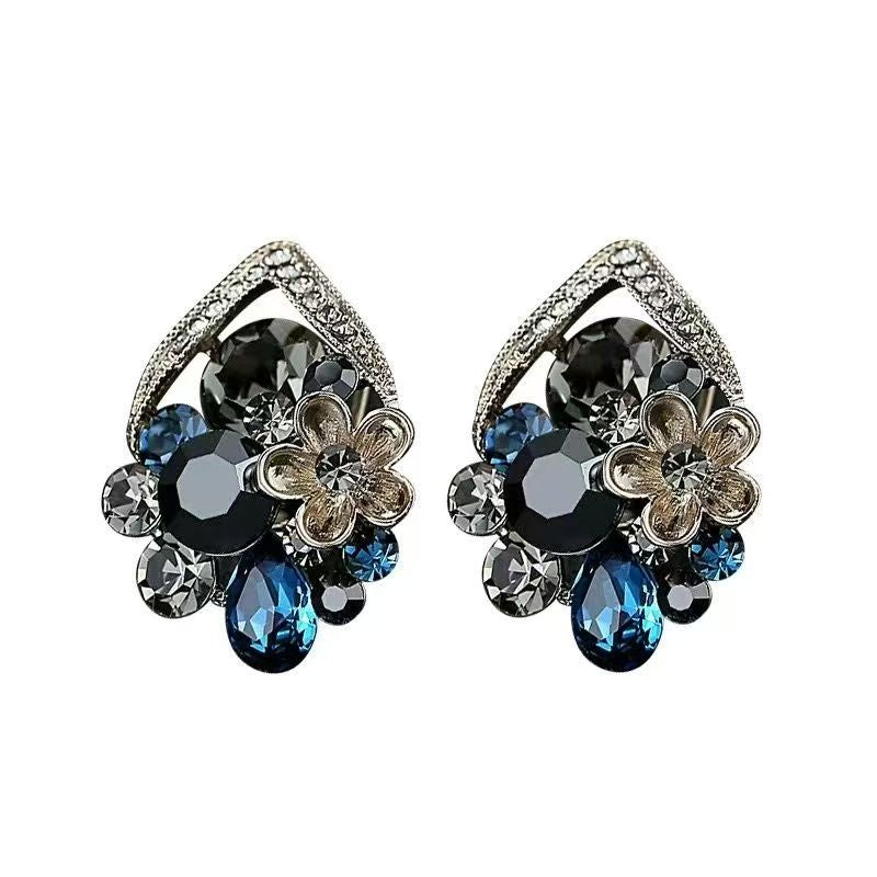 New Stylish Crystal Studs, Elegant Retro Women Ear Accessories
