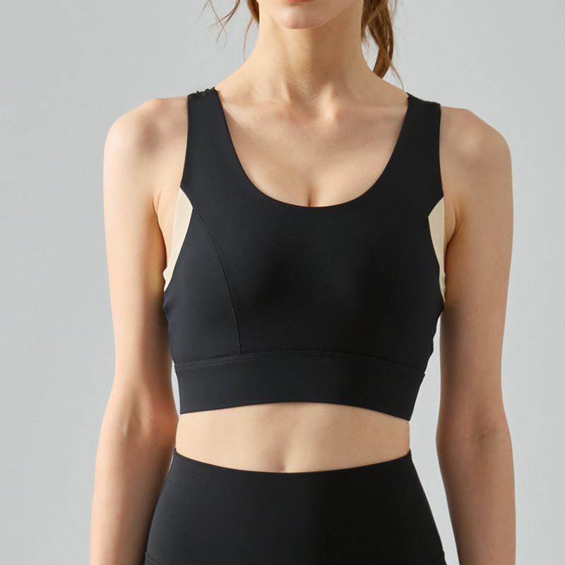 Seamless Hook And Eye Closure Shockproof Push-up Integrated Chest Pad Running Fitness Yoga