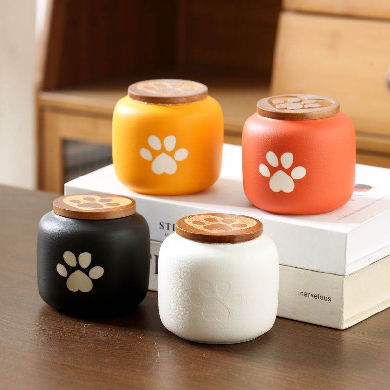 Ceramic Pet Funeral Urn Moisture-proof Keep Dry Pet Cinerary Casket