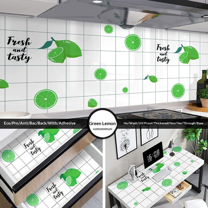 Kitchen Oil-proof Stickers Waterproof Self-adhesive Wallpaper Moisture- And Oil-resistant