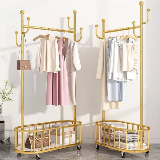 Coat And Cap Floor Bedroom And Household Mobile Clothes Hanger